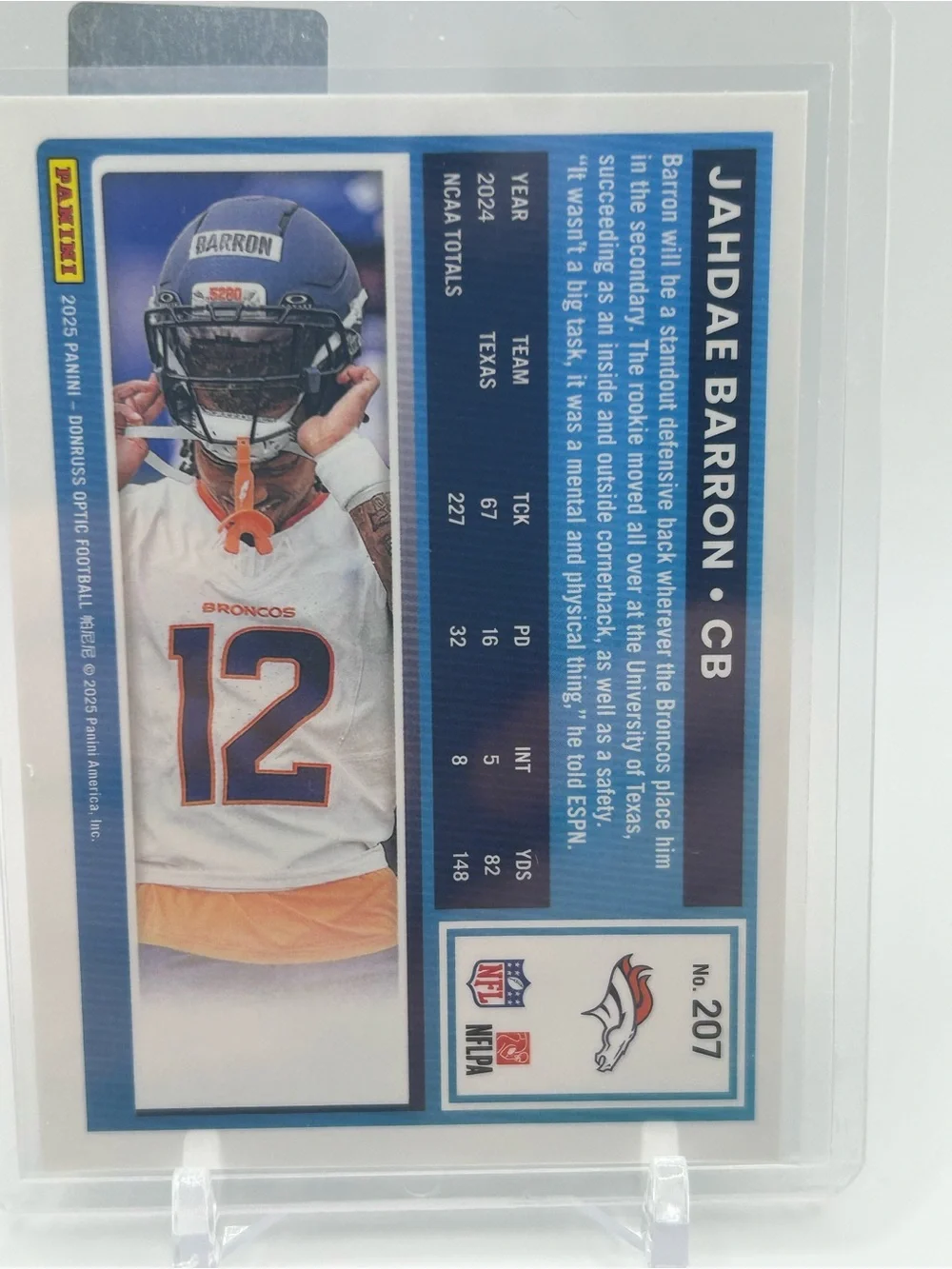 Jade Barron Broncos Rates Rookie Football Card 🏈